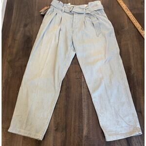 Polo Ralph Lauren Paperbag Jean Railroad Stripe Faded Women's Sz 31 New $228